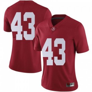 Women's Alabama Crimson Tide #43 Daniel Powell Crimson Limited NCAA College Football Jersey 2403WQBA6